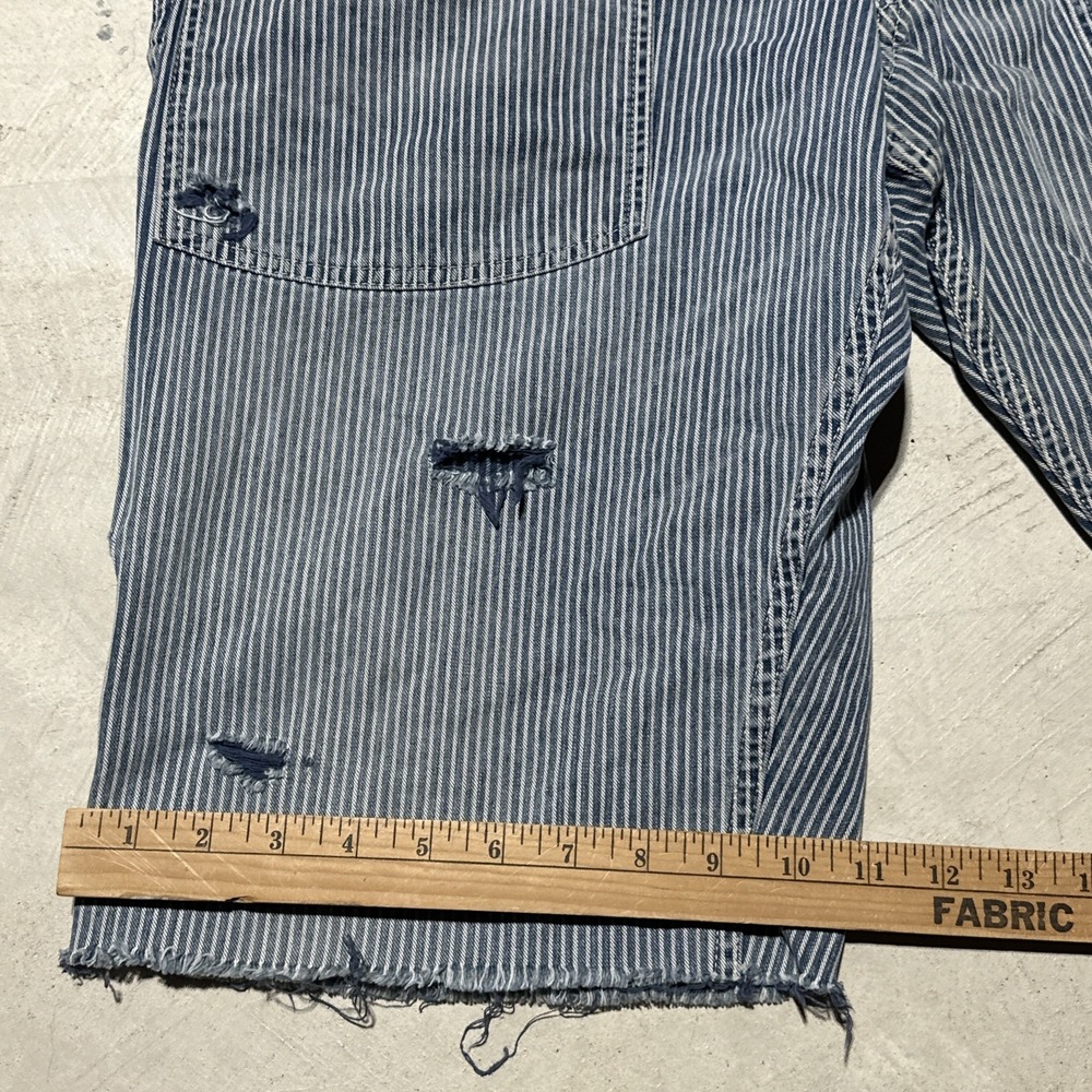 Polo Ralph Lauren Hickory Stripe Naval Clothing Carpenter SZ 38 Denim Shorts - Picture 6 of 12